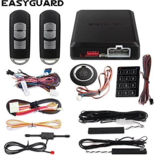 EASYGUARD PKE passive keyless entry system for car remote engine start push to start top touch password entry auto start DC 12V