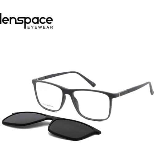 Sunglasses Women Magnetic Clip On 2 in 1 TR90 Square Sun Glasses Polarized Sunglasses Men Women Glasses for Computer Screen 2020