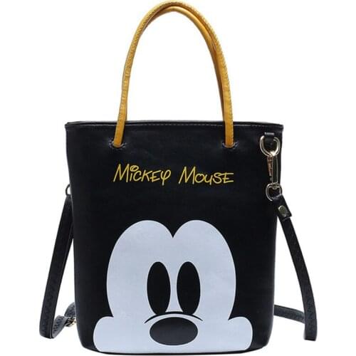 Disney Mickey Mouse tote bag cartoon pu messenger shoulder bag women handbag shopping bag
