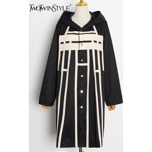 Женские куртки с капюшоном TWOTWINSTYLE China At AliExpress