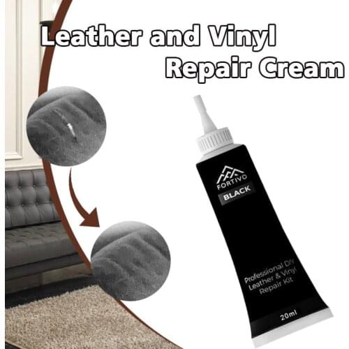 Leather And Vinyl Repair Cream Leather Color Restorer Repair Agent For Leather Furniture/Auto Car Seat/Sofa/Coats25g Black/White