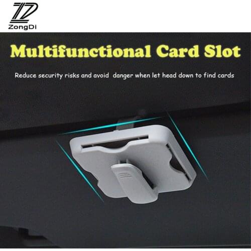 ZD 1X Car visor panel card clip Multi-function Storage For Nissan qashqai juke Honda civic accord fit Volvo s60 xc90 Accessories