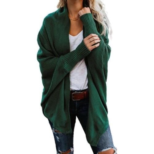 2021 Cardigan Fall Winter Sweater Oversized Batwing Sleeve Women Clothing Jumper Soft Warm Pull Female Long Pullover