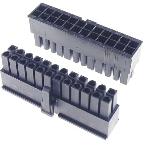 10pcs 24 Position 2x12 Pin 4.20mm Male Housing Plug ATX CPU 24 Pin PCI-E GPU Power Connector Socket