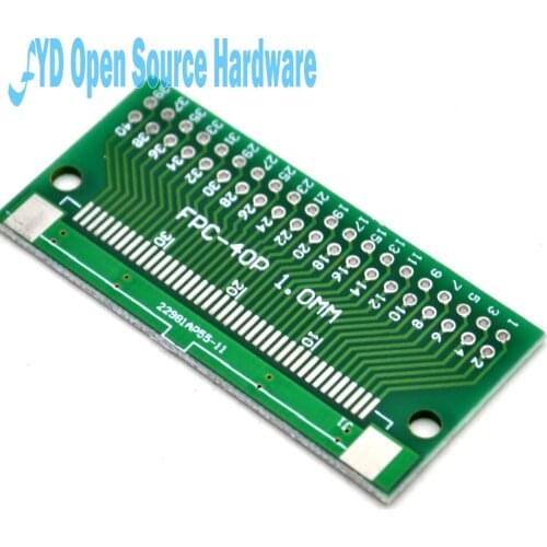 5PCS/LOT FPC 40PIN DIP adapter board FFC turn 2.54 TFT LCD seat 1mm 0.5mm