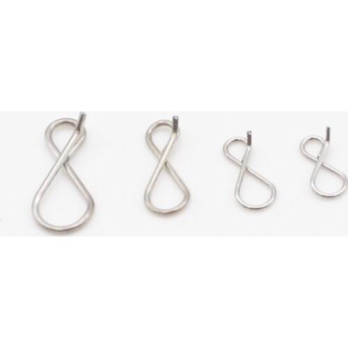 2000pcs 8-shaped Buckle Pin Lure Bait Buckle Rolling Swivel Snap Enhanced Ring Connector Fishing Tackles Accessories Pesca Peche