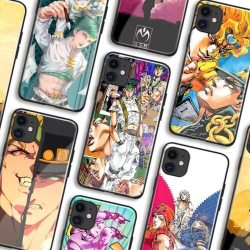 JoJos Bizarre Adventure Poster Phone Cases For IPhone 11 12 Mini Pro XS Max 6s X XR 6 7 8 Plus SE Soft TPU Glass Cover Shell