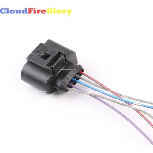 CloudFireGlory For Volkswagen Passat Golf Je tta Tou areg For Audi A3 A4 A6 A8 Q7 5 Pin VAG Air Flow Meter Wire Conne 1J0973705