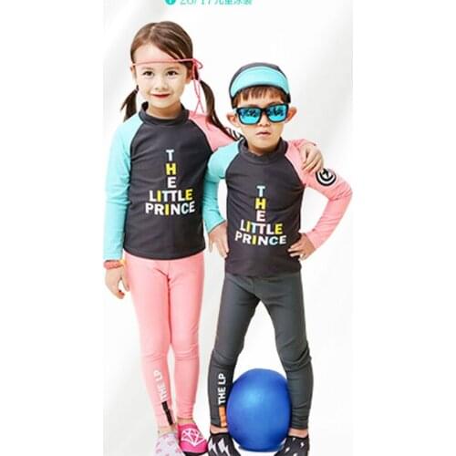 Children Swimsuit Long Sleeve For Kids Teenage Swimwear Bikini Childrens Girls Swim Wear Bathing Prevent New Cuhk Leisure Girl