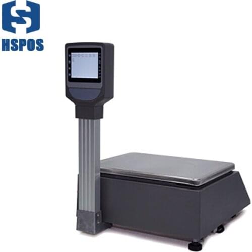China Pos Scale Barcode Weighing Label Scales Cash Register Big Storage Capacity For Snack Shop