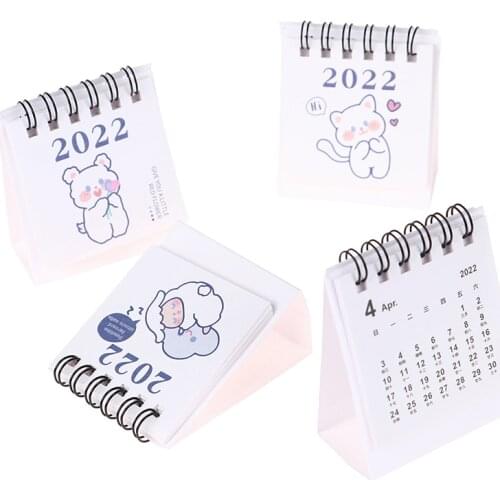 Fashion Cute Monthly Calendar Calenders Desk Portable Mini Flip 2021-2022 Desktop Desk Calendar