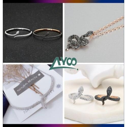 SWA Fashion Jewelry Charm Original 1:1 Copy Personality Element Snake Ring Earring Bracelet Necklace Female Luxury Jewelry Gifts