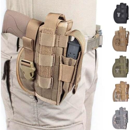 Nylon Tactical Advanced Universal Gun Holster Right Hand Molle Modular Pistol Holster Combat Airsoft Waist Belt Holster