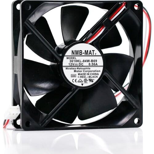 NMB 9225 3610KL-04W-B69 3610KL-04W-B60 0.56a 12V 3600A 62CFM large air volume double ball cooling fan 9cm