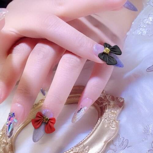 New 5 PCS Bows Nail Art Accessories 3D Metal Resin Small Bow Japanese Jewelry Manicure Accessories