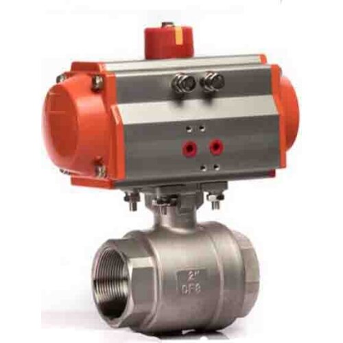 1/2" inch 2 Pieces pneumatic operated stainless steel Ball Valve