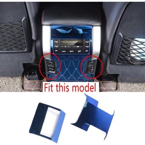 For Toyota Land Cruiser Prado FJ150 2010-2020 stainless steel Armrest box rear trim cover Car Styling accessories