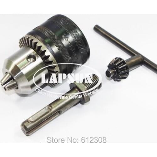 All Metal Sleeve DRILL CHUCK 1.5-13MM (0.06"-0.51") 1/2-20UNF + Drill Chuck SDS Adapter (E02-13)