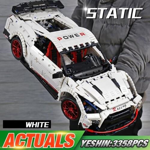 MOULD KING 13172 High-Tech Car The APP Control MOC 25326 White Speed Race Car Assembly Building Blocks Kid Christmas Toys Gift