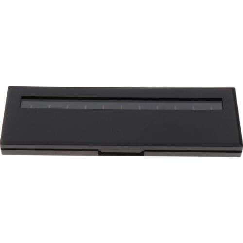 1 Piece 12-Grid Empty Plastic Makeup Palette, Professional Eyeshadow Blush Powder Cosmetic Box With Inside Mirror(Black)