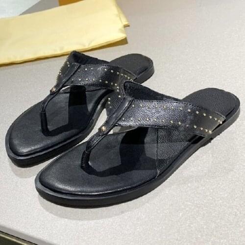 Women Shoes Summer Female Concise Beach Slippers Fashion Femme Chaussure Casual Peep Toe Flats Ladies Black Slides Outdoor