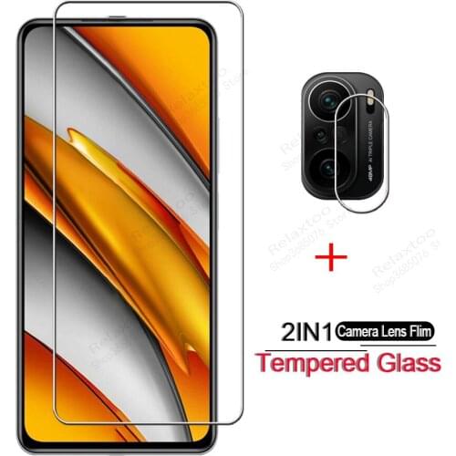Camera glass for xiaomi poco f3 smartphone protective glass on for pocof3 pocophone f3 pocof 3 safty front tempered glass6.677