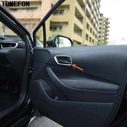 TOMEFON For Toyota Sedan Corolla E210 Prestige Altis 2019 2020 Inner Door Handle Bowl Molding Cover Trim Styling Stainless Steel