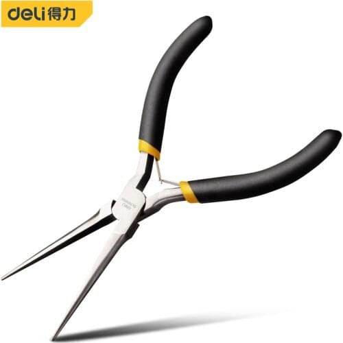 Deli103006 Needle Nose Pliers Extra Long Nose Plier Press Tool Multifunction Forceps Repair Hand Tools Alicates High Quality