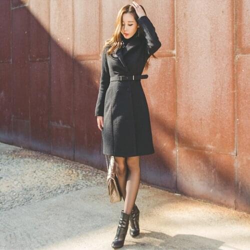 New arrival high quality women fashion comfortable thick warm trench coat professional temperament outdoor holiday long trench