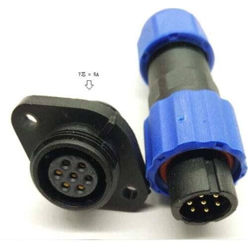 Waterproof plug and socket DWS-13 1/ 2/ 3/ 4/ 5 pin On the plug Diameter 13mm 2 holes socket