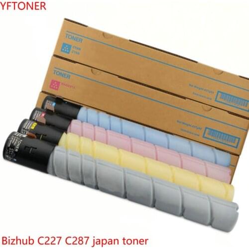 YFTONER TN221 Toner Cartridge for Konica Minolta TN-221C-221M-221Y-221K bizhub C227 C287 japan toner A8K3430