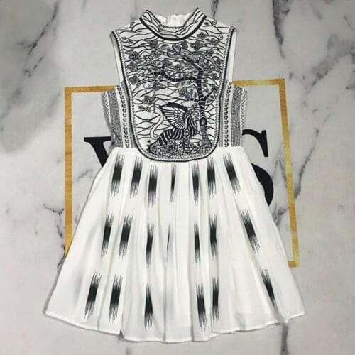 Embroidery Casual Dresses Runway Floral Animal Embroidered Dresses For Women