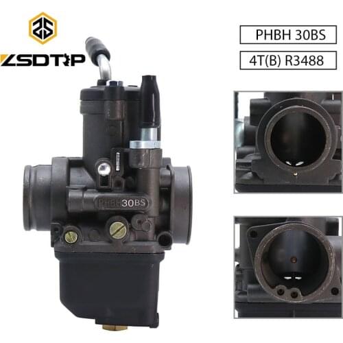 ZSDTRP Universal 30mm Carburetor Dellorto PHBH 30BS 4T(B) R3488 For 50cc-300cc Motorcycle Dirt Pit Bike Racing PHBH Carburetor