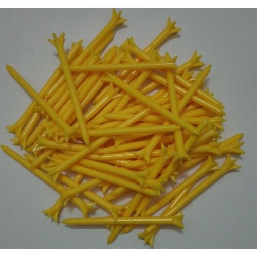 100Pcs 83mm Plastic Claw Shape Golf Tees Yellow