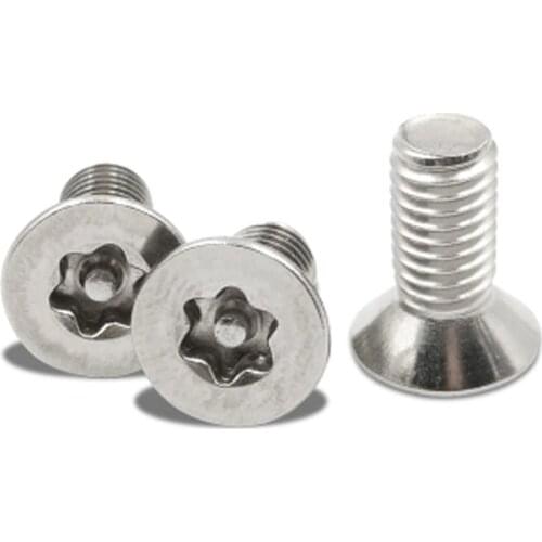 25pcs M3 304 stainless steel Countersunk head Inner plum security screw flat heads Plums with core bolt torx 4mm-30mm Length