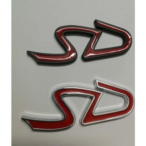 5X Car styling 3D Metal chrome black SD Emblem Sticker for Mini Cooper F55 F56 JCW Badge Decals Exterior Accessories