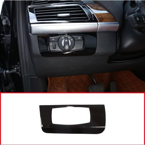 ABS Car Headlight Switch Decoration Frame Trime For BMW X5 E70 2008-2013 Car Accessories
