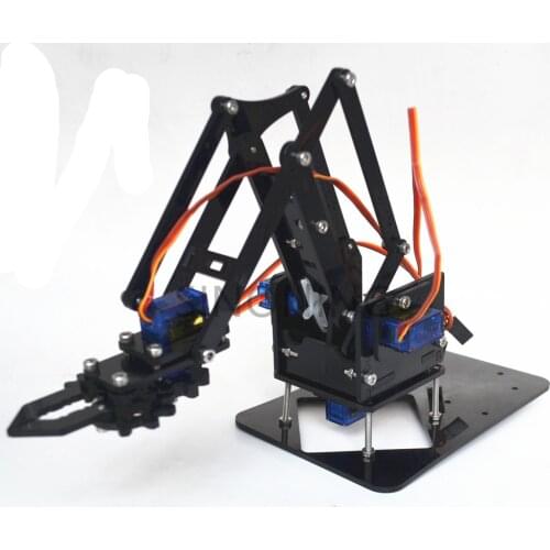 Acrylic Mechanics Handle Robot 4 DOF arm arduino Created Learning Kit SG90
