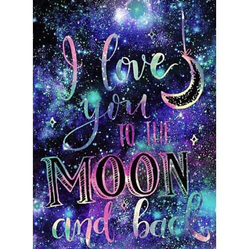 Diamond Painting I Love You To The Moon Diamond Mosaic Diamond Embroidery Full Set Rhinestone Picture Decoration For Home FG1654