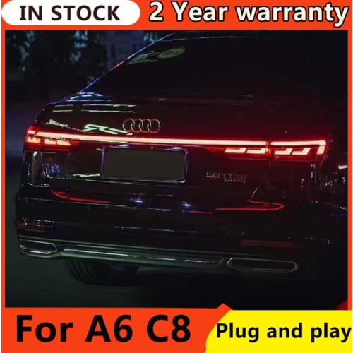 Car Styling for A6 Tail Lights 2019-2020 A6 C8 LED Tail Lamp Animation DRL Dynamic Signal Brake Reverse auto Accessories