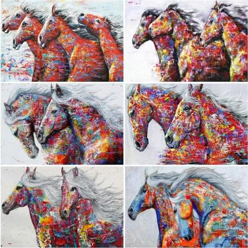 Evershine Diamond Painting Horse 5D DIY Diamond Embroidery Full Square Round Drill Cross Stitch Animal Rhinestone Picture Crafts