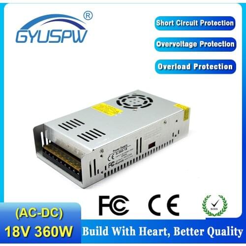 Switching Power Supply DC18V 20A 360W Power Supplies driver For CNC Router 3D Print Transformers 220V 110V AC TO DC SMPS