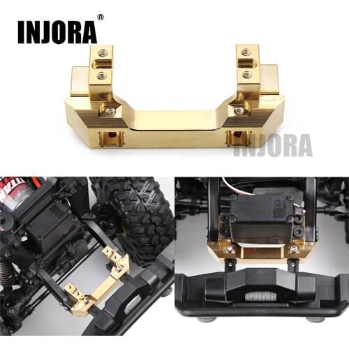 INJORA Brass Front Bumper Mount Servo Stand for 1/10 RC Crawler Car Traxxas TRX4 TRX-4 8237 Upgrade Parts