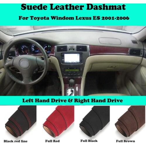 For Toyota Windom Lexus ES XV30 2001- 2006 Suede Leather Dashmat Dashboard Cover Pad Dash Mat Carpet Car-Styling Accessories