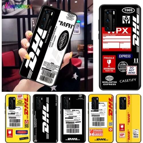 Dhl Express For Huawei P Smart S Z Mate 40 RS 30 20 10 Pro Plus Lite 2019 2020 2021 Black Soft Phone Case