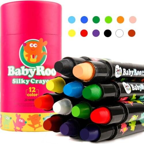 Childrens spinning silk crayon set safety washable brush oil painting stick birthday New Year gift toys & hobbies