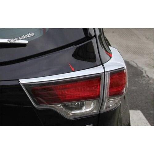 Lapetus For Toyota Highlander KLUGER 2014 2015 2016 ABS Accessories Exterior Rear Tailgate Light Lamp Eyelid Eyebrow Cover Trim