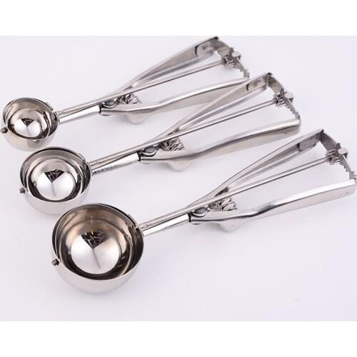 Stainless Steel Ball Shovel Ice Cream Fruit Ice Cream Spoon Stacks Digging Ball Tool Round Food Maker