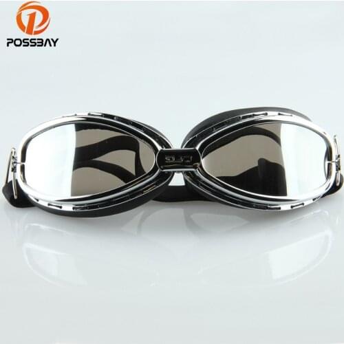 POSSBAY Pilot Cruiser Motorcycle Glasses Bike Riding Goggles Eyewear Protect Glasses Lens UV Protection Cafe Racer
