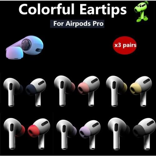 3pairs/2pairs/1pair Macaron color silicone tips for apple airpods pro eartips for air pod 3 headphone replacement accessories